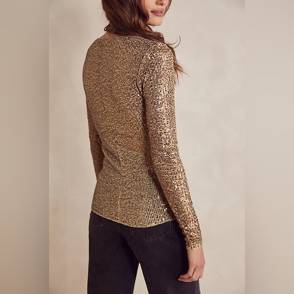 𝓯𝓹 Free People ~ GOLD RUSH LONG SLEEVE - Picture 6 of 8